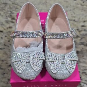 Kelly & Katie Glittery Kids Dress Shoes with Bow